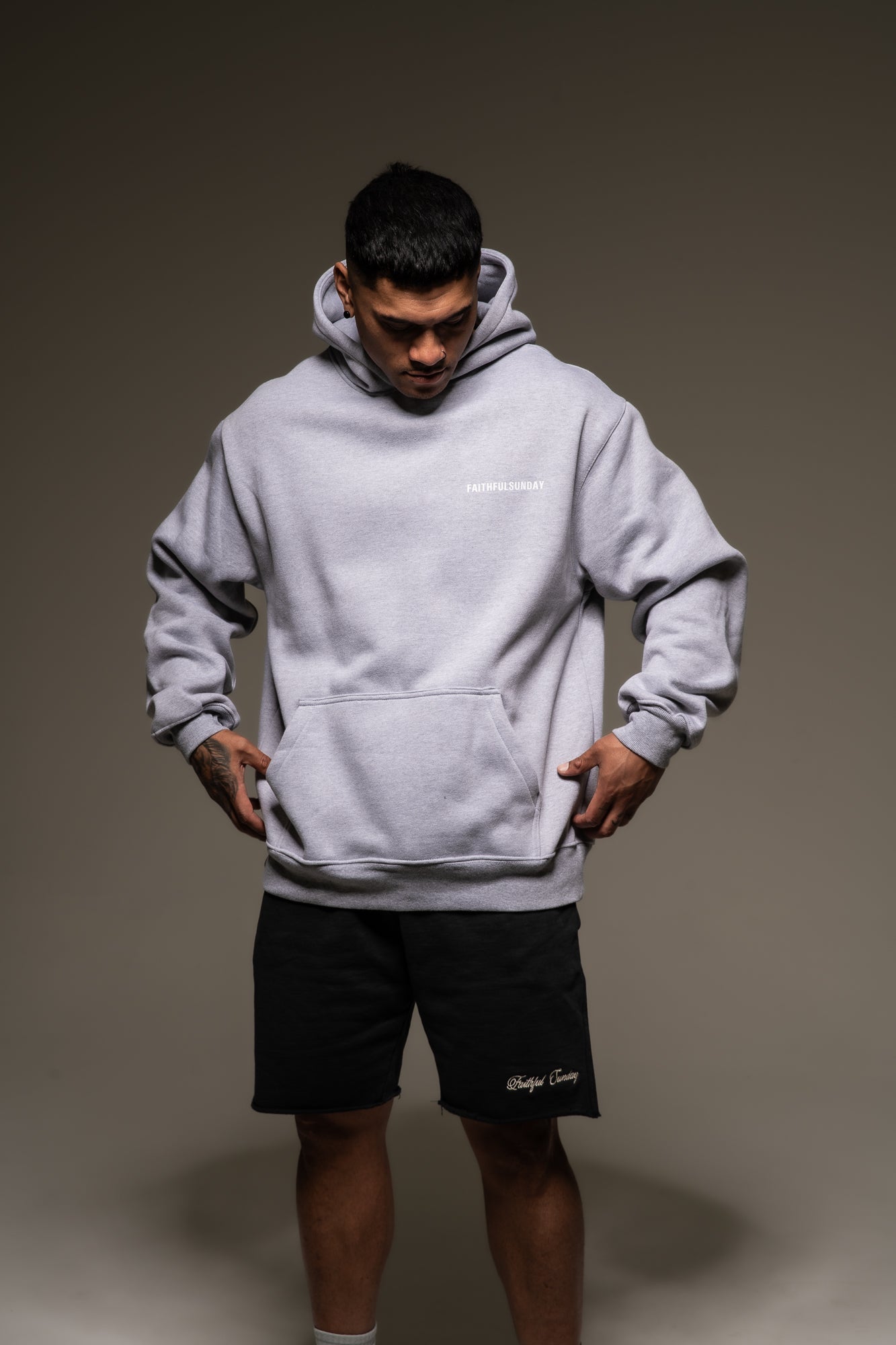 'SAVANNAH' GREY MARLE HOOD